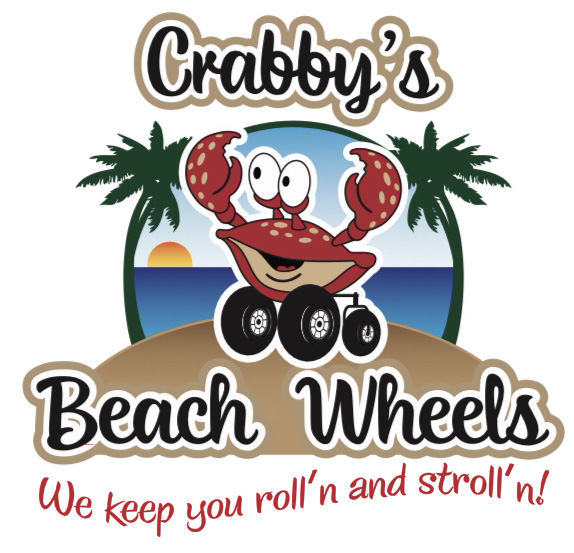 Crabby's Beach Wheels Logo Cocoa Beach FL Beach Wheelchair Rentals